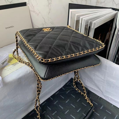 ChanelSmall Shopping Bag Black For Women, Women’s Bags 9in/23cm AS3470 B08850 94305