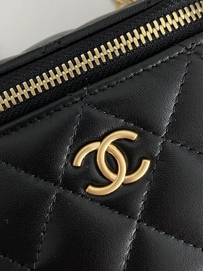 ChanelSmall Vanity With Chain Black For Women, Women’s Bags 4.3in/11cm