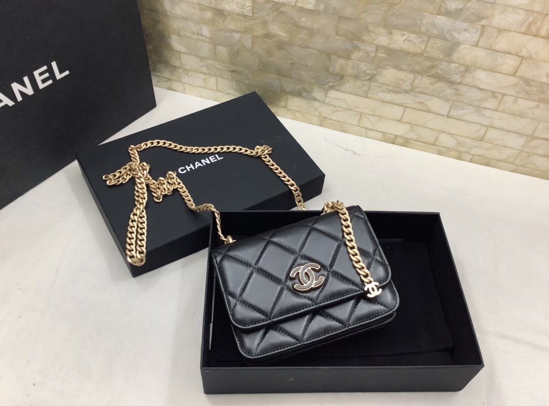 ChanelSpring And Summer 22C Black For Women, Women’s Bags 6.1in/15.5cm