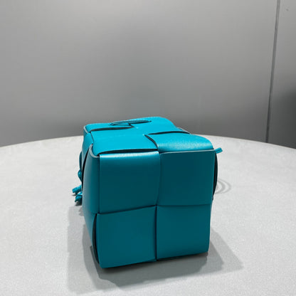 BV Mini Cassette Bucket Bag Blue, For Women, Bags 5.5in/14cm