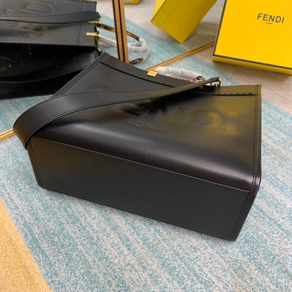 FI Sunshine Medium Black For Women, Women&#8217;s Handbags, Shoulder And Crossbody Bags 13.7in/35cm FF 8BH386ABVLF0KUR