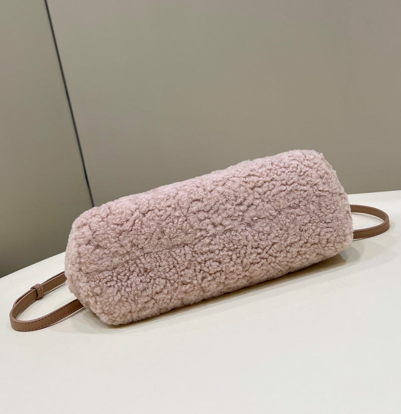 FI First Small Pink Mink Bag For Woman 26cm/10in