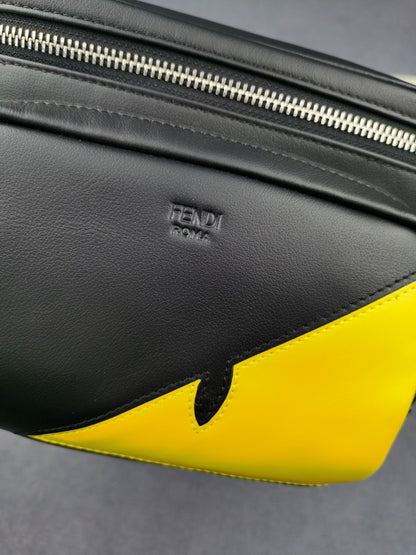 FI Little Monster Belt Bag Black/Yellow For Men, Men&#8217;s Bag 7.9in/20cm FF