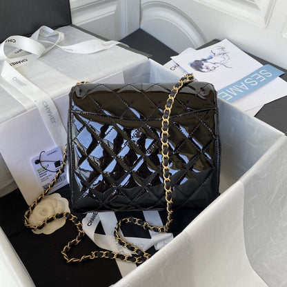 ChanelSmall Floor Pack Black For Women, Women’s Bags 7.6in/19.5cm AS3649 B09577 94305