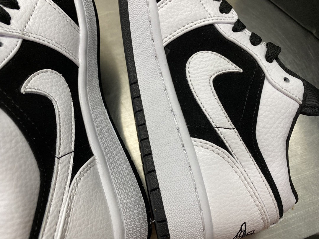  Nike Air Jordan 1 Low &#8216;White Black&#8217; For Men