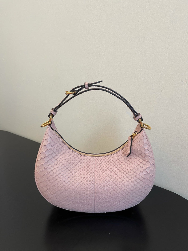FI FIgraphy Pale pink Python Small Bag For Woman 29cm/11in 8BR798AHN2F1HKJ