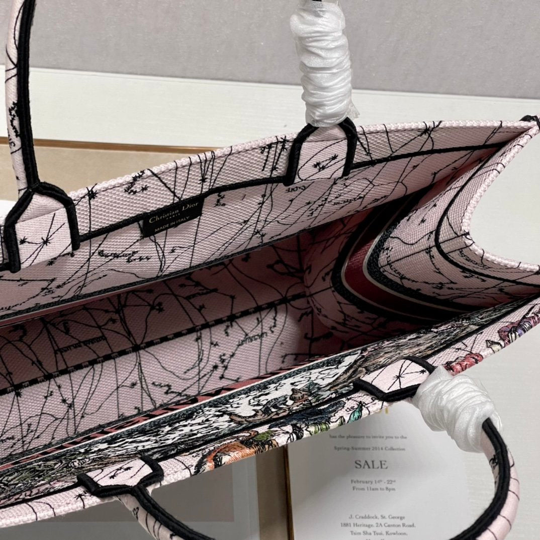 DI Large Book Tote Multicolor Constellation Embroidery, Multicolor, For Women Women’s Handbags, Shoulder Bags, 42cm CD