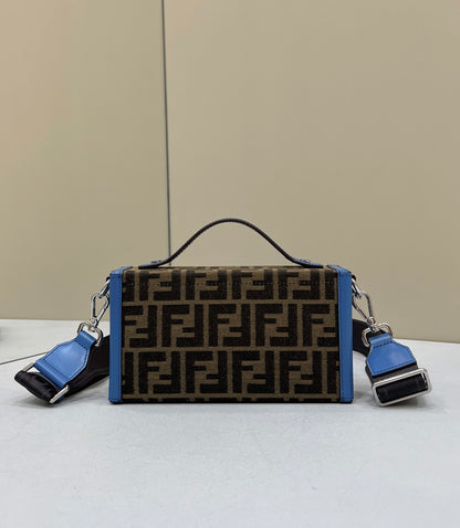 FI Mon Baguette Soft Trunk Brown and Blue Bag For Woman 21.5cm/8.5in