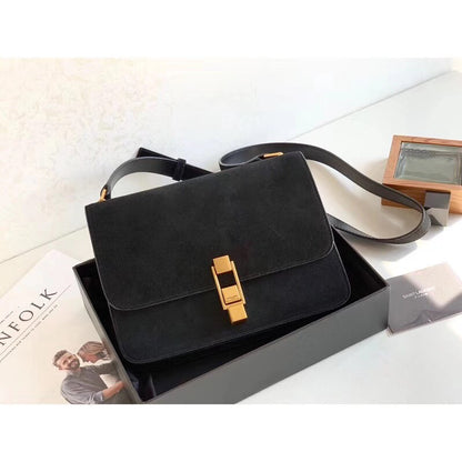 YSSL Le Carre Satchel Black For Women 9in/23cm YSL