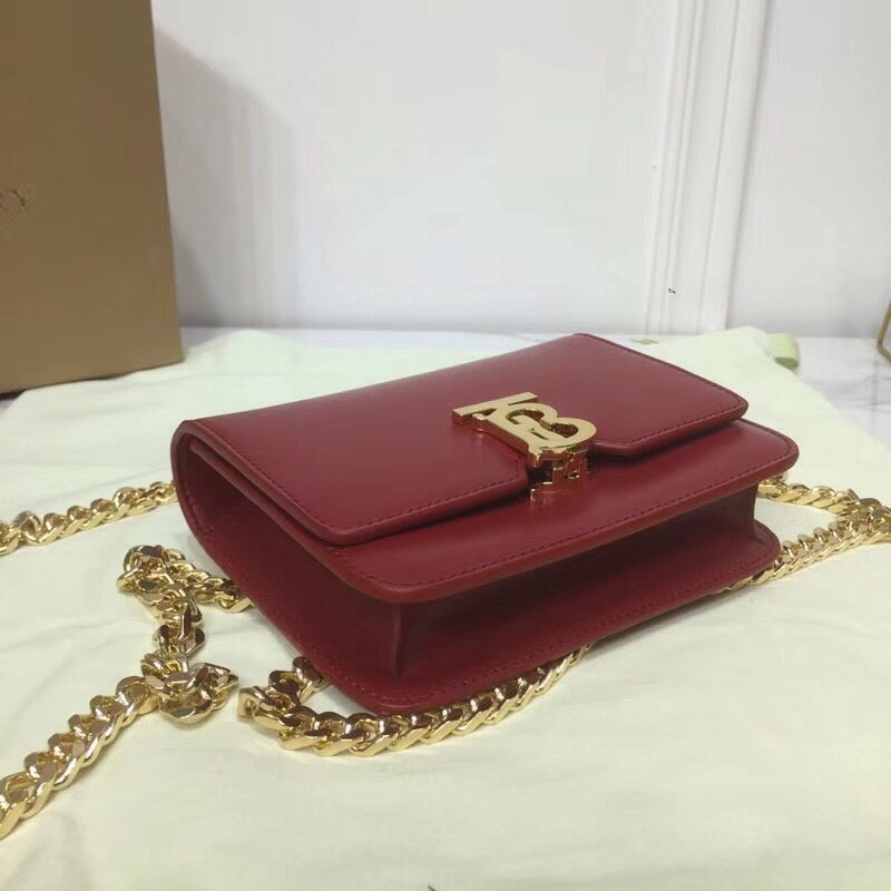 BB Tb Chain Belt Bag Red For Women, Bags 6.6in/17cm
