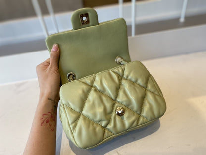 ChanelSmall Flap Bag Gold Hardware Green For Women, Women’s Handbags, Shoulder Bags 7.5in/19cm AS2232