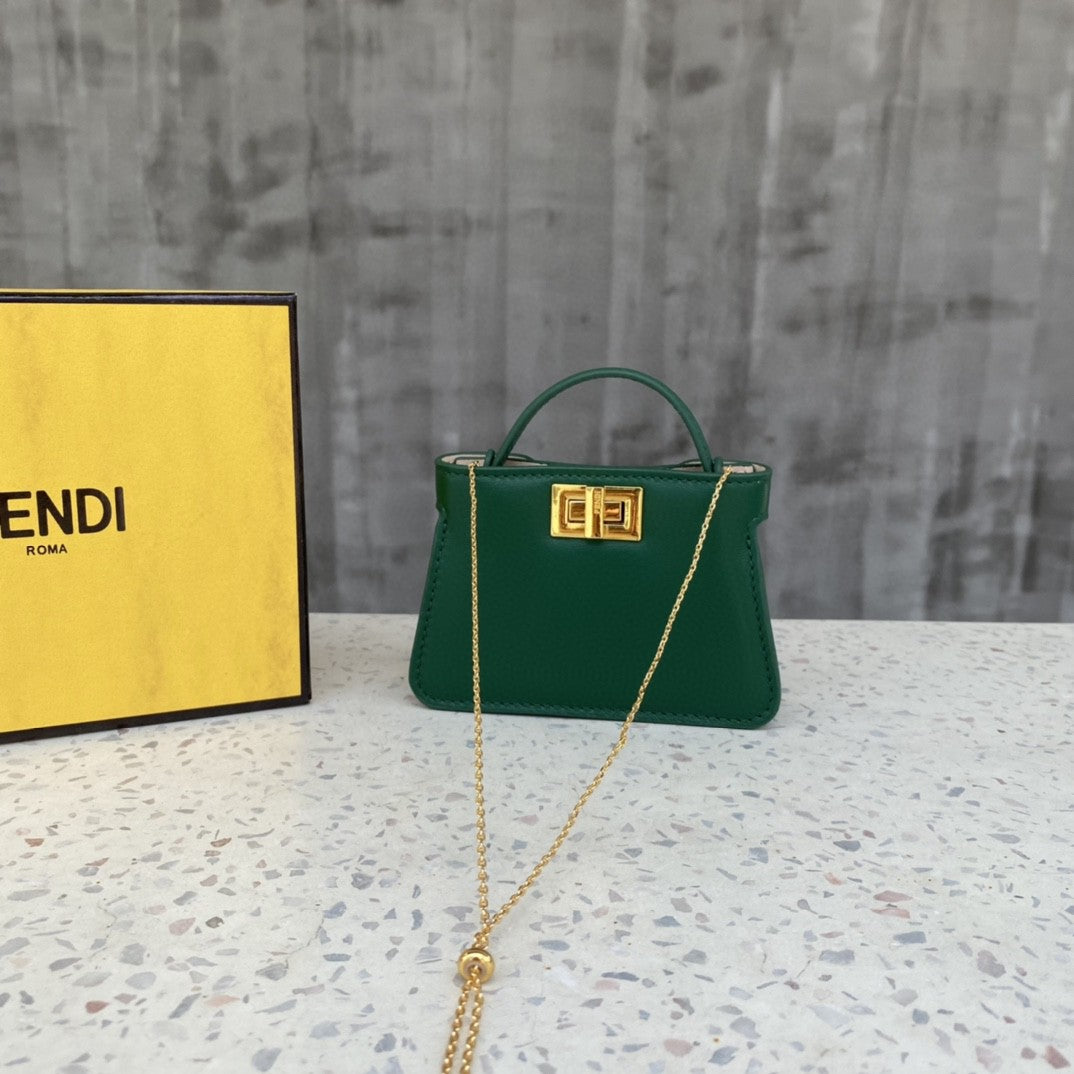 FI Nano Peekaboo Charm Crossbody Green Bag For Woman 12cm/4.5in