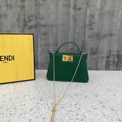FI Nano Peekaboo Charm Crossbody Green Bag For Woman 12cm/4.5in