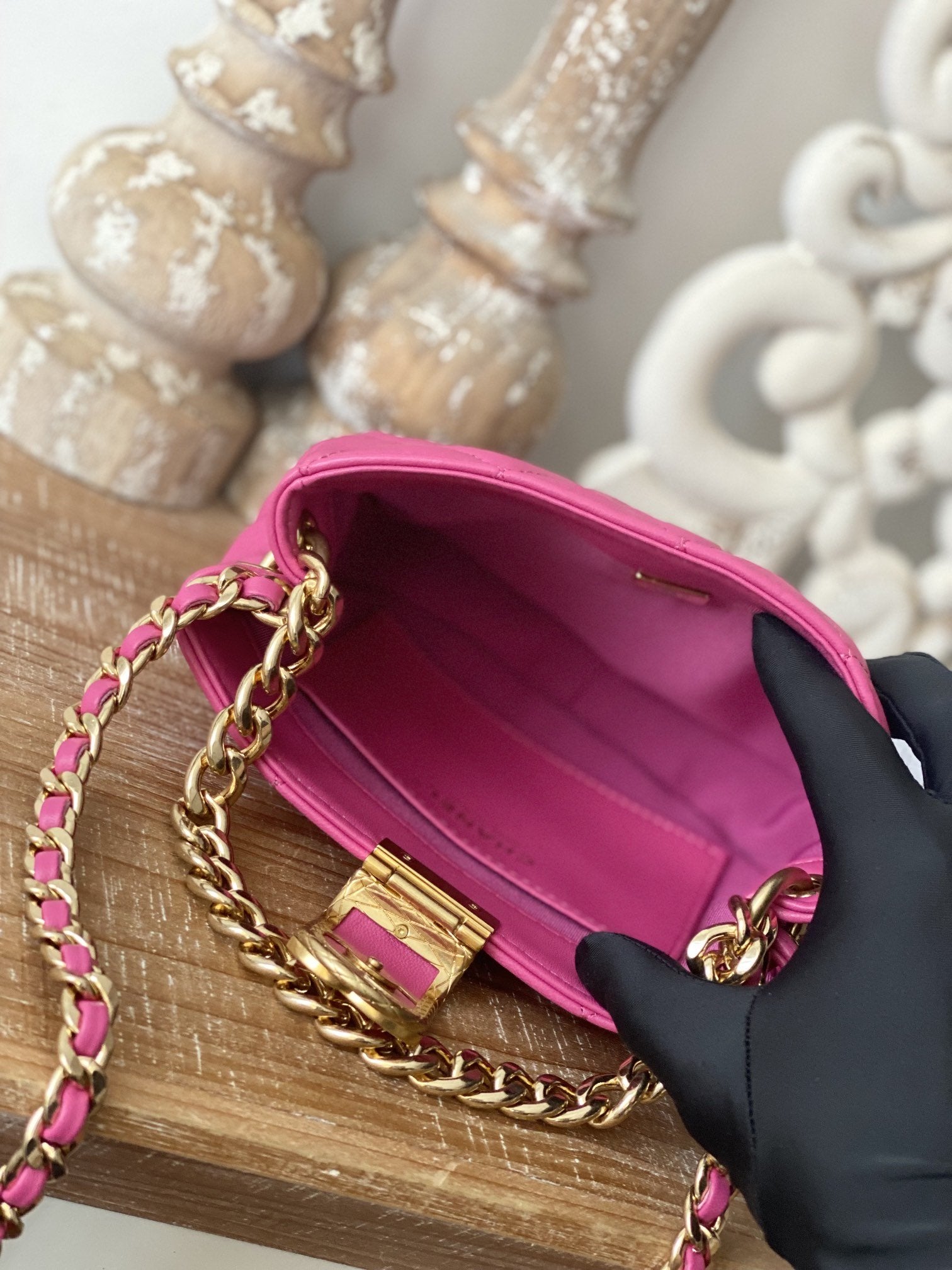 ChanelSmall Hobo Bag Gold Hardware PiNike For Women, Women’s Handbags, Shoulder Bags 7.5in/19cm