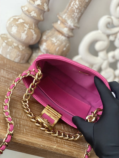 ChanelSmall Hobo Bag Gold Hardware PiNike For Women, Women’s Handbags, Shoulder Bags 7.5in/19cm