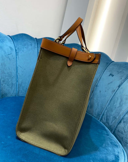 FI Peekaboo x Tote Bag Khaki For Women, Women&#8217;s Bags 15.7in/40cm FF 8BH374