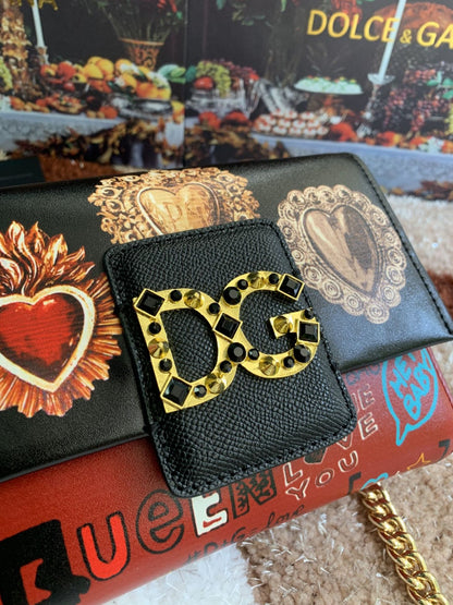 DG Small DG Chain Bag Muticolour For Women 7.1in/18cm DG