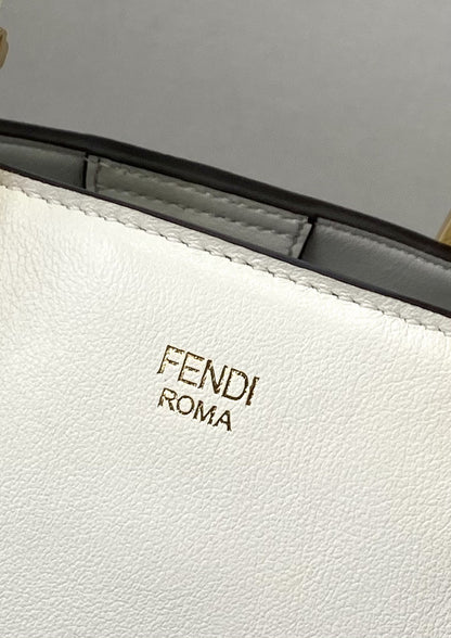 FI Small FF Tote Shoulder White Bag For Woman 30cm/12in