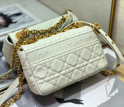 DI Small Caro Bag, White, For Women Women’s Handbags, Shoulder Bags, Crossbody Bags, 20cm CD M9241UWHC_M35U