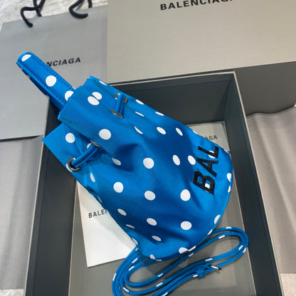 Balen Le Cagole Medium Bucket Bag In Blue, For Women,  Bags 11.8in/30cm