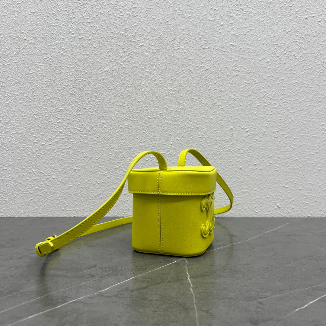 CE Small Box Cuir Triomphe Yellow For Women 4in/11cm 