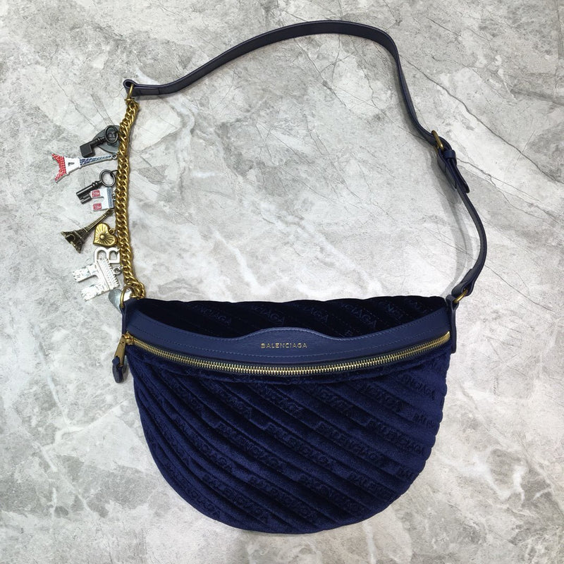 Balen Souvenir XXS Belt Bag In Dark Blue, For Women,  Bags 11.8in/30cm