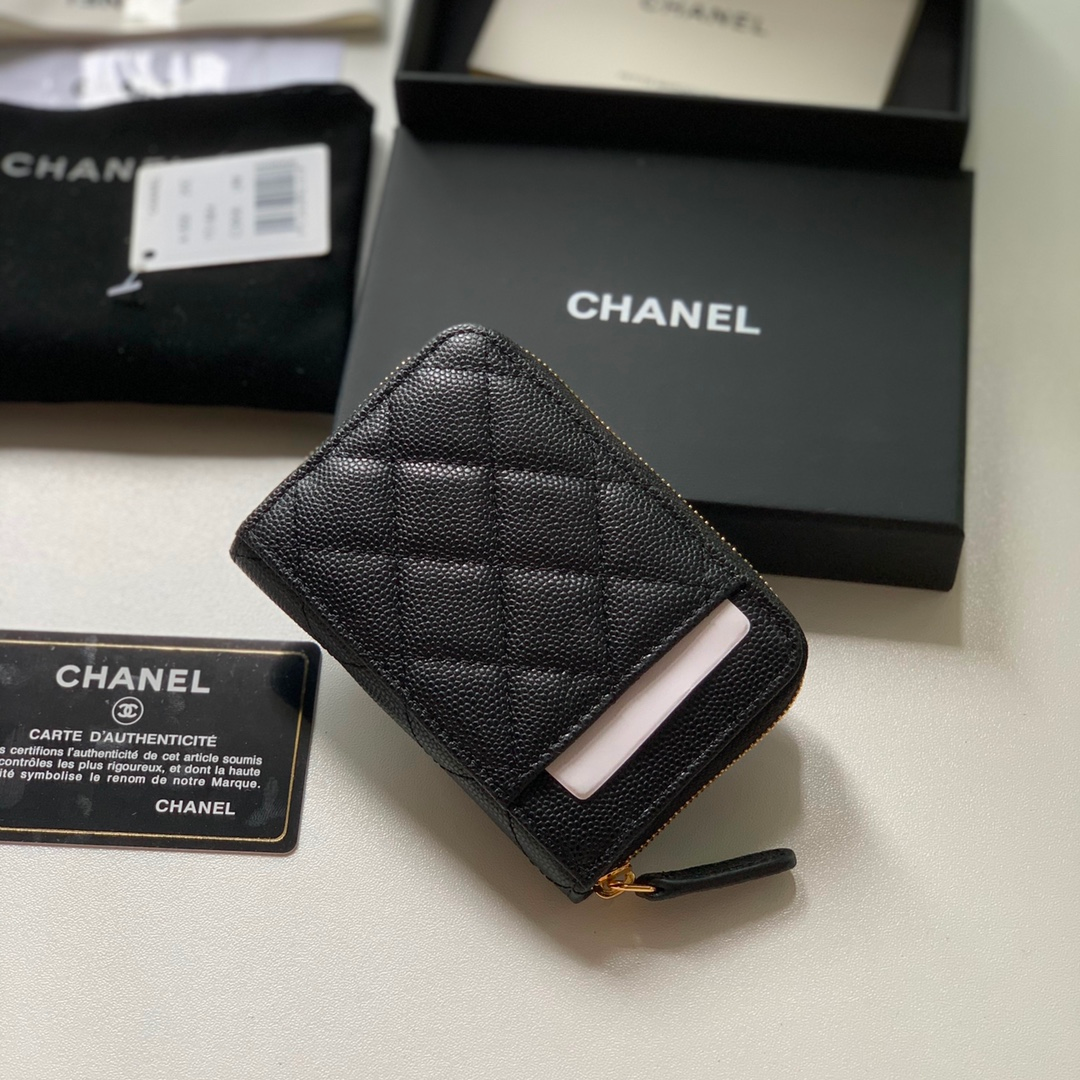 CHL ZIPPED COIN PURSE BLACK AP1650