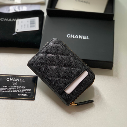CHL ZIPPED COIN PURSE BLACK AP1650
