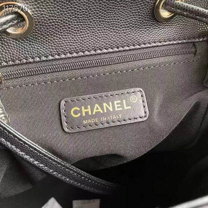 Chanel Duma Backpack Gold Toned Hardware Black For Women, Women&#8217;s Bags, Shoulder Bags 9.4in/24cm AS1371