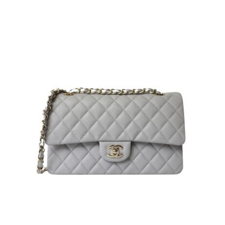 CHL MEDIUM CLASSIC FLAP BAG SILVER HARDWARE PINK 25CM