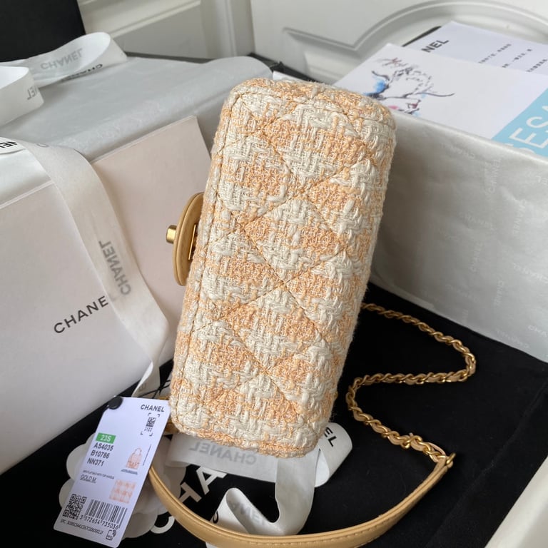 CHL MINI FLAP BAG WITH TOP HANDLE 15CM