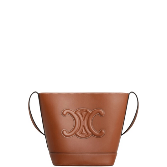 CE TAN CUIR TRIOMPHE IN SMOOTH CALFSKIN BAG BUCKET