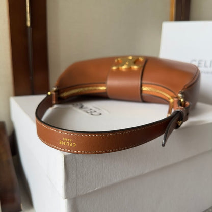 CE AVA TRIOMPHE SOFT BAG IN SMOOTH CALFSKIN TAN