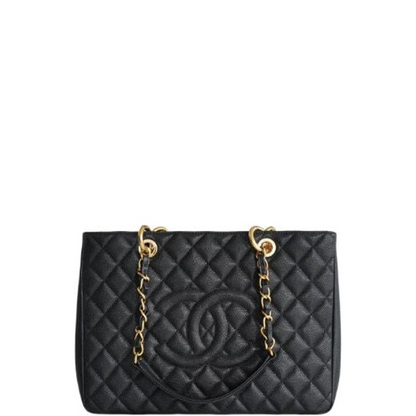 CHL 34CM BLACK CAVIAR GRAND SHOPPING TOTE BAG