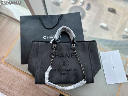 CHL 38CM BLACK DEAUVILLE MEDIUM CANVAS