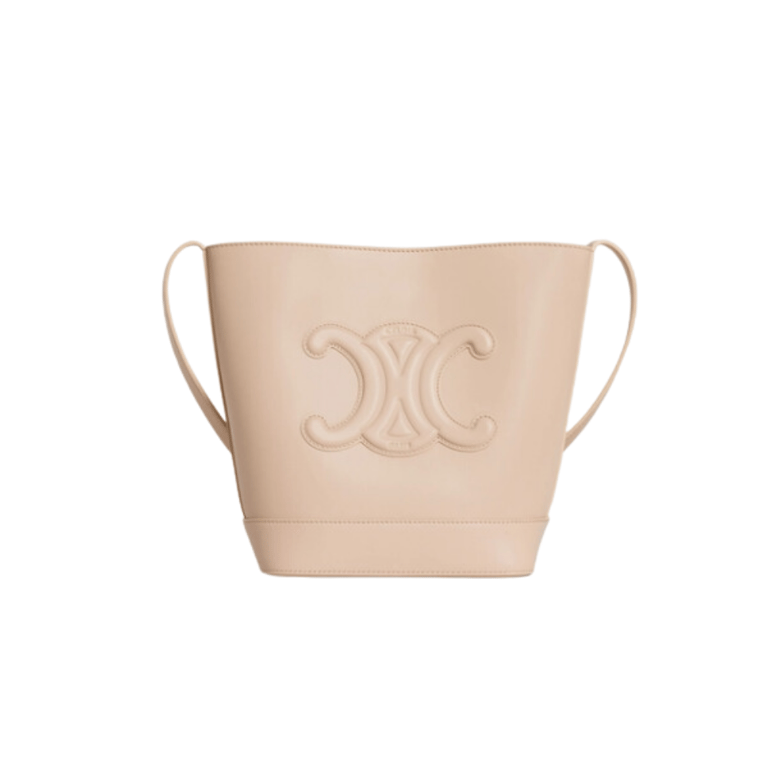 CE TAN CUIR TRIOMPHE IN SMOOTH CALFSKIN BAG BUCKET