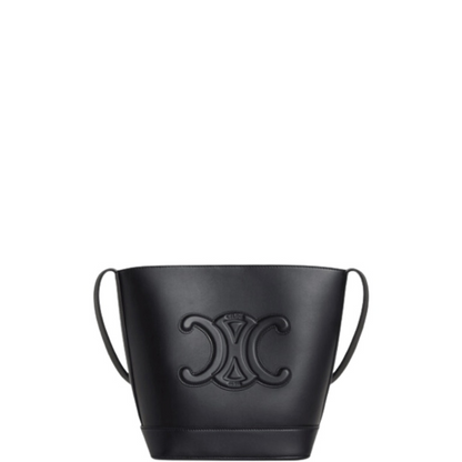 CE BLACK CUIR TRIOMPHE IN SMOOTH CALFSKIN BAG BUCKET