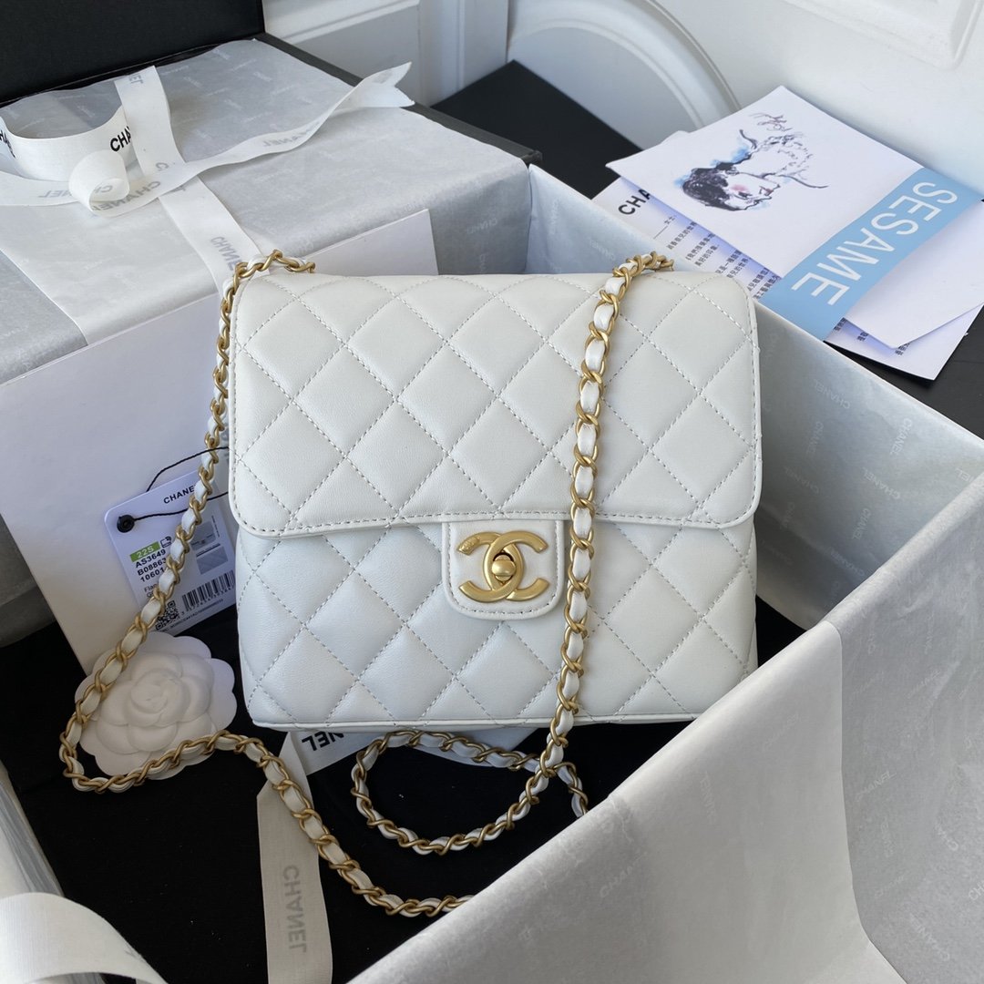 ChanelSmall Floor Pack White For Women, Women’s Bags 7.6in/19.5cm