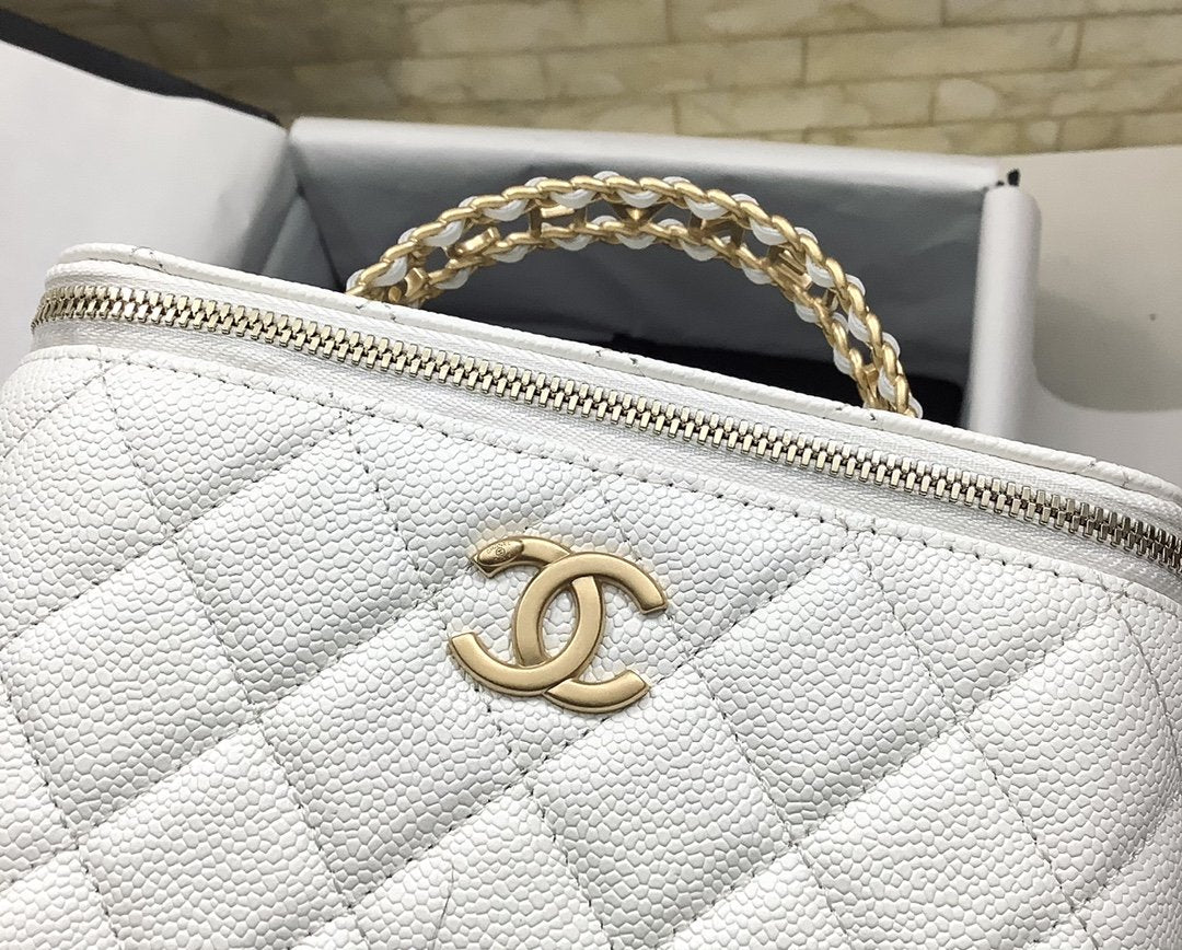 ChanelSmall Vanity Case White For Women, Women’s Bags 5.9in/15cm
