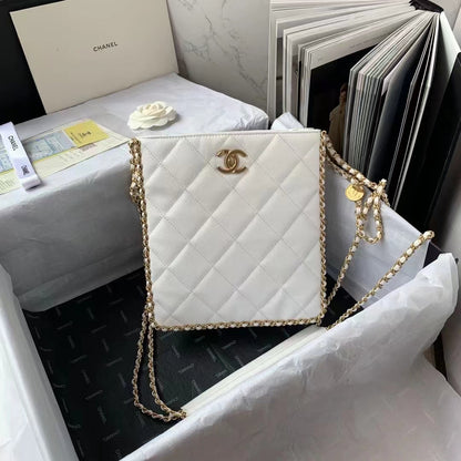 ChanelSmall Shopping Bag White For Women, Women’s Bags 9.1in/23cm