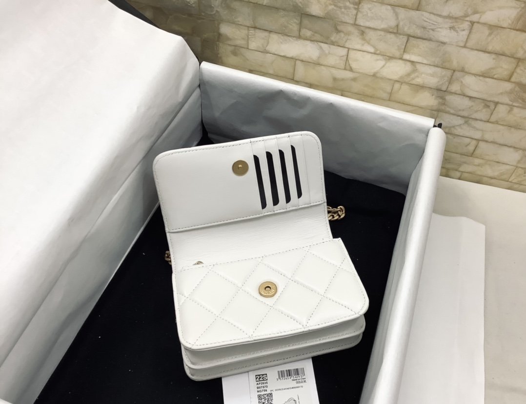 ChanelSpring And Summer 22C White For Women, Women’s Bags 6.1in/15.5cm