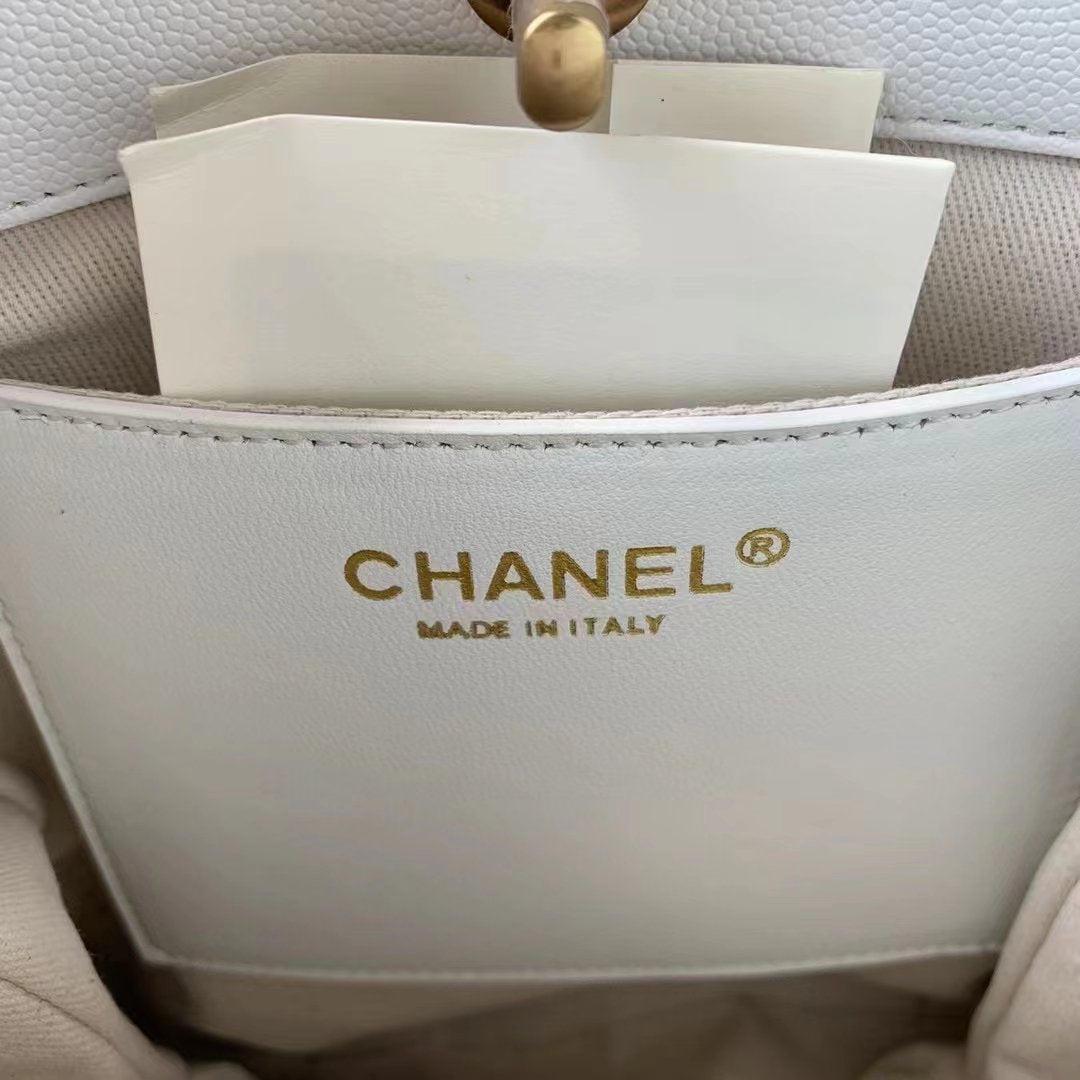 ChanelSmall Shopping Bag White For Women, Women’s Bags 9in/23cm