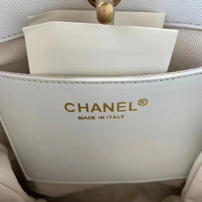 ChanelSmall Shopping Bag White For Women, Women’s Bags 9in/23cm