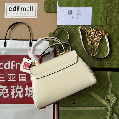 gg Ophidia gg Horsebit 1955 Mini Bag White For Women, Women&#8217;s Bags 8.6in/22cm gg