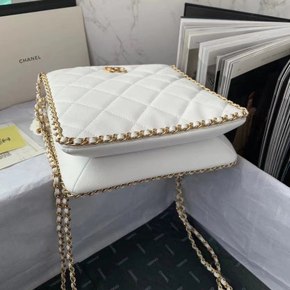 ChanelSmall Shopping Bag White For Women, Women’s Bags 9in/23cm