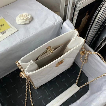 ChanelSmall Shopping Bag White For Women, Women’s Bags 9.1in/23cm