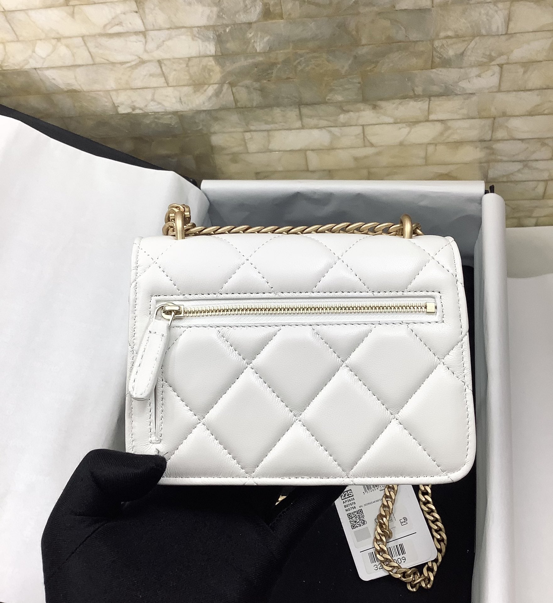 ChanelSpring And Summer 22C White For Women, Women’s Bags 6.1in/15.5cm
