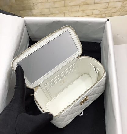 ChanelSmall Vanity Case White For Women, Women’s Bags 5.9in/15cm
