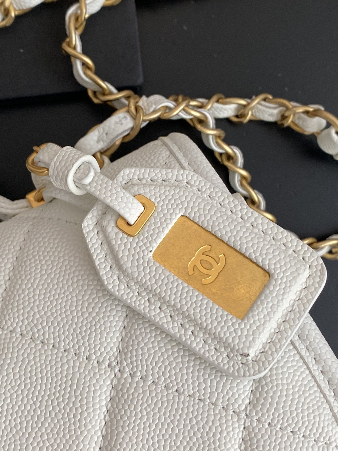 ChanelSmall Flap Bag With Top Handle White For Women, Women’s Bags 8.1in/20.5cm