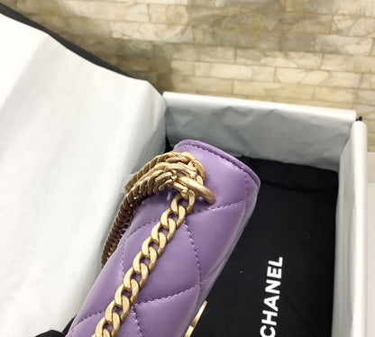 ChanelSpring And Summer 22C Violet For Women, Women’s Bags 6.1in/15.5cm